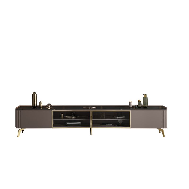 Glam Media Console TV Stand Stone TV Media Console for Living Room