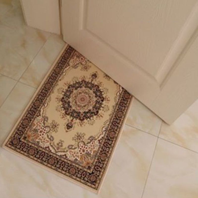 Multicolor Home Decoration Carpet Luxury European Floral Printed Area Rug Polyester with Non-Slip Backing Rug