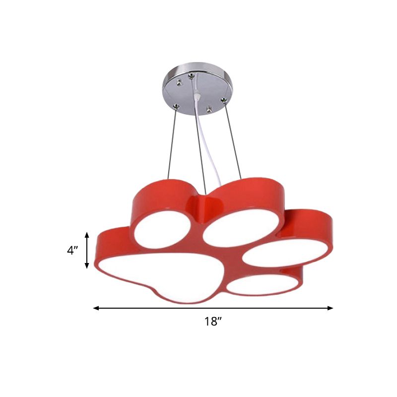 Doggy Paw Bathroom Pender lampe acrylique Cartoon LED Hanging Light