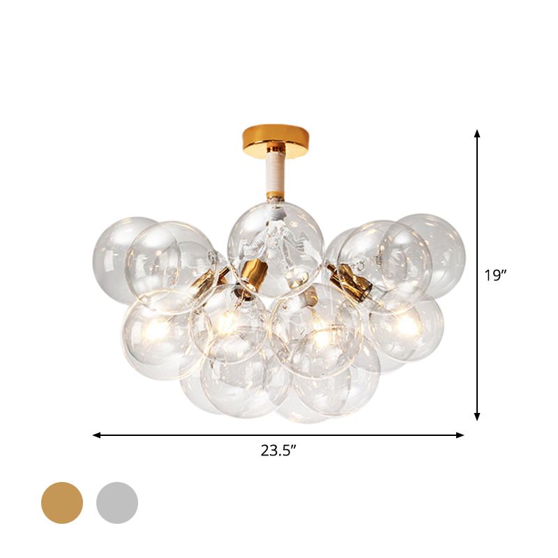 Kinderslaapkamer Hal Bubble Plafondlamp Helder glas Eenvoudige stijl Semi-inbouwlamp