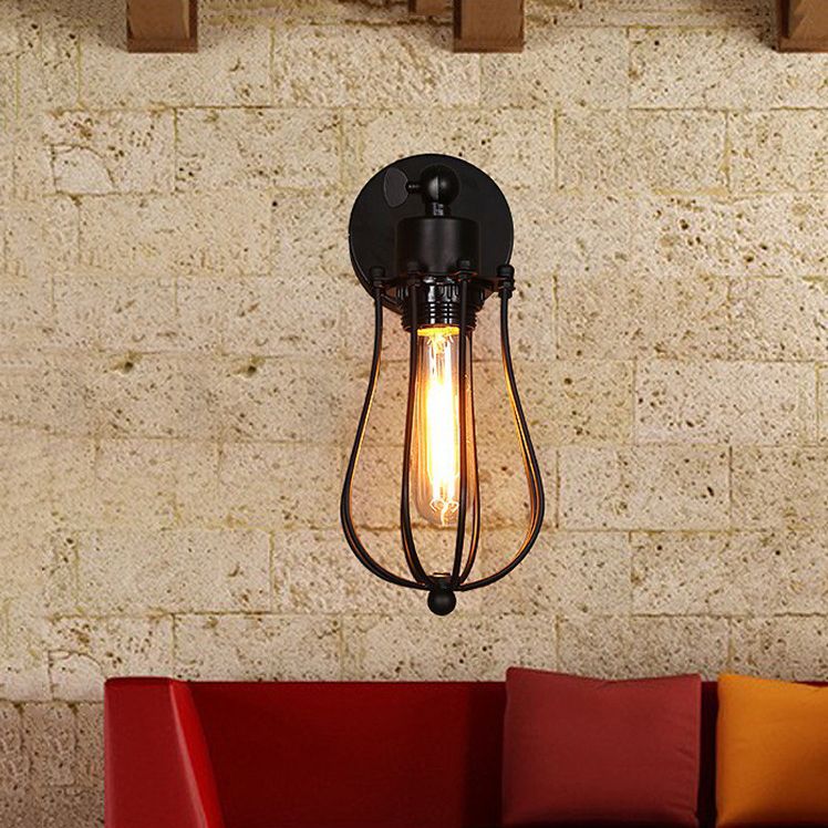 Industrial Iron Wall Lighting Ideas Geometry Shape Wall Sconce Lighting for Living Room