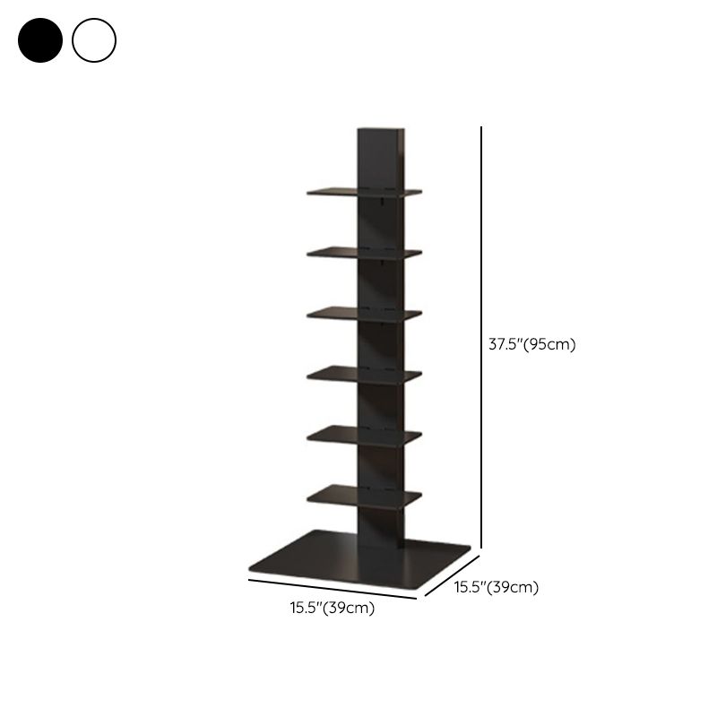 Modern Closed Back Vertical Bookshelf Metal Shelves Included Bookcase
