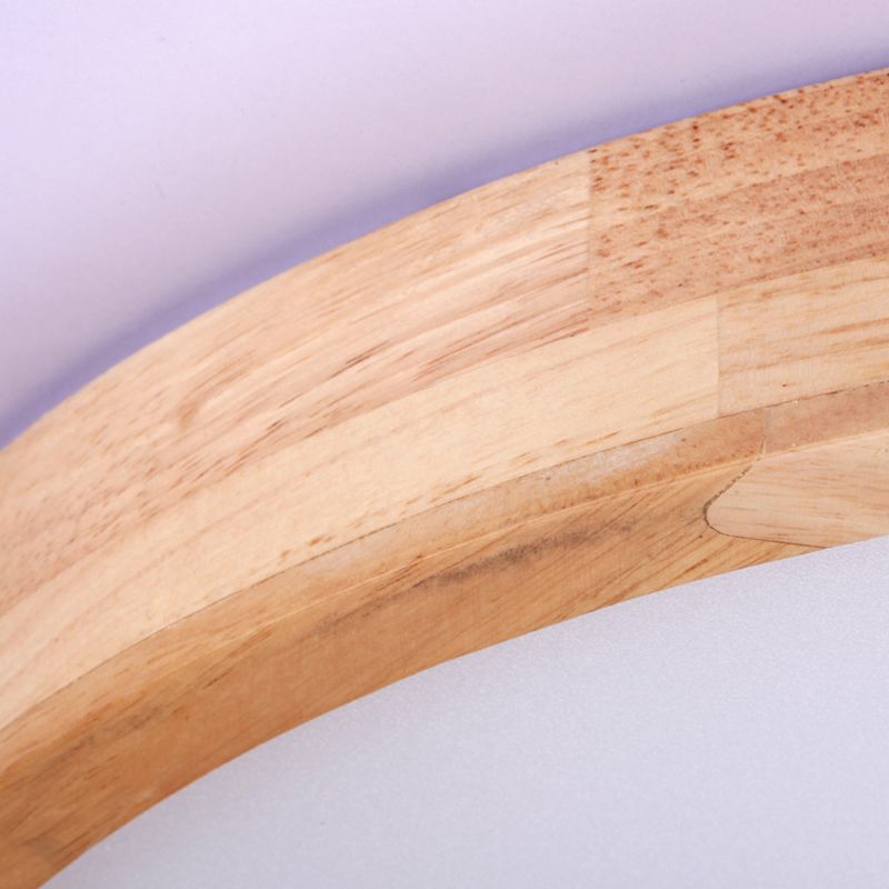 Plafonnier LED de forme ronde, moderne et Simple, en bois, 1 lumière, encastré, pour chambre à coucher