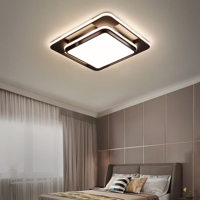 Geometric Metal Ceiling Light Fixtures Modern Flush Mount Lamp for Living Room