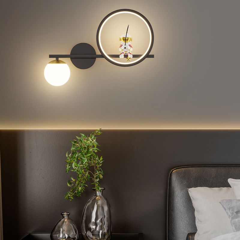 Contemporary Creative Wall Light Fixture Astronaut Wall Light Sconce for Kid's Bedroom