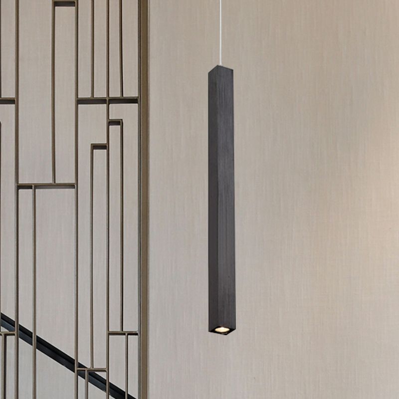 Moderno techo cuboideo de metal de metal único de la sala de estar de color negro/blanco led