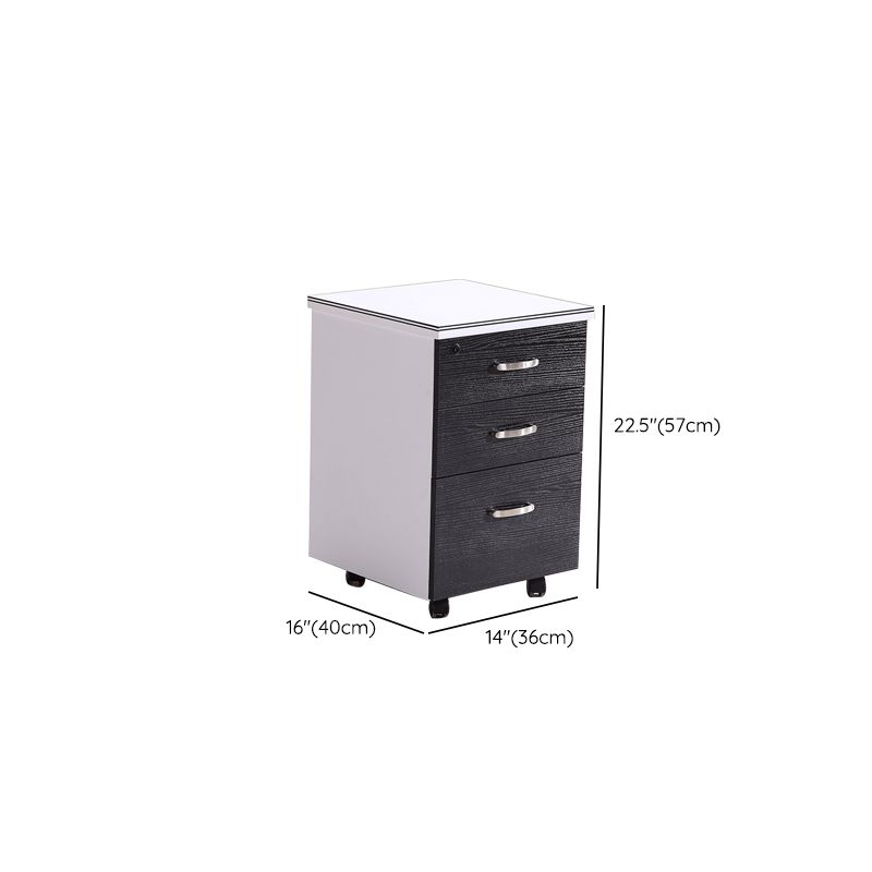 Modern Vertical Filing Cabinet Wood File Cabinet with Locking Storage