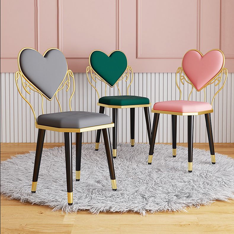Sillas laterales de comedor de tela de diseño nórdico, silla lateral con respaldo abierto para el hogar