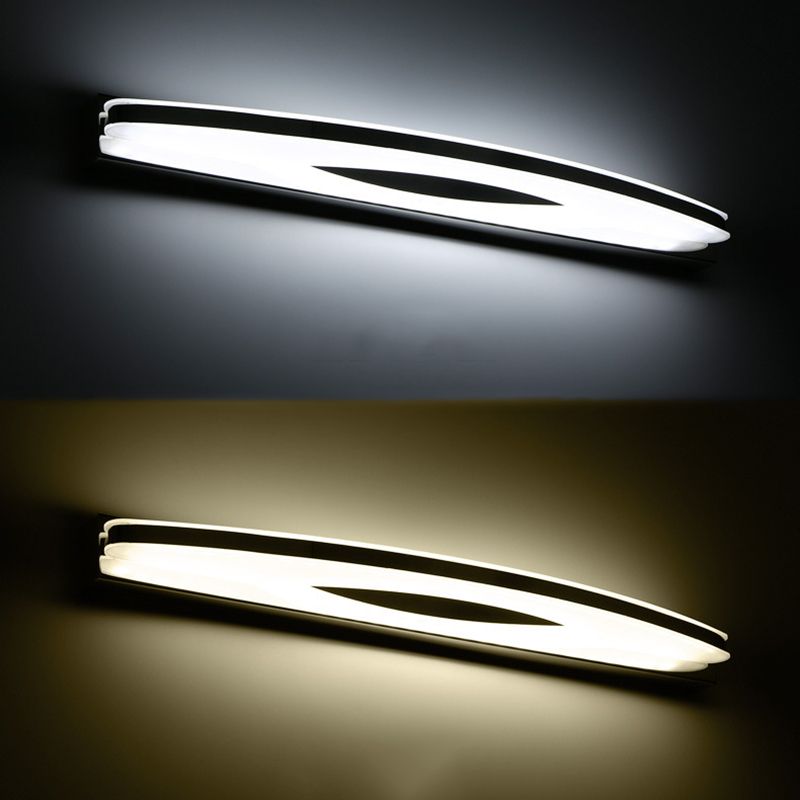 Vanité ovale Lumières murales modernes Simplicité Acrylique Vanité Grappés pour salle de bain