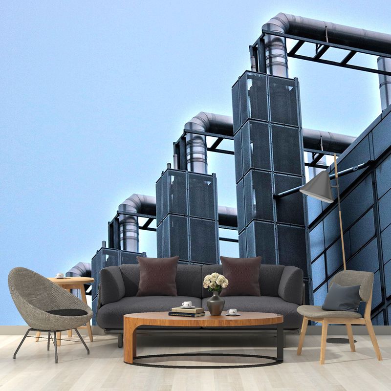 Construction Mural Modern Stain Resistant Decorative Wall Art for Bedroom