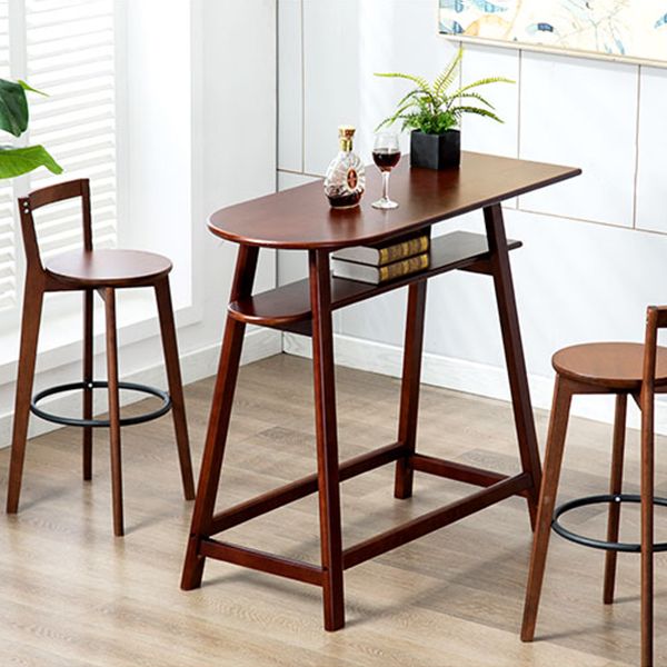 Contemporary Wood Kitchen Dining Room Armless Stool Low Back Bar Stool