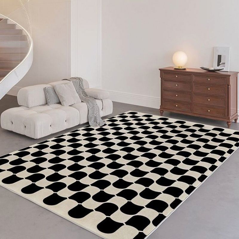 Bold Indoor Carpet Modern Washable Carpet Polyster Area Rug with Non-Slip Backing