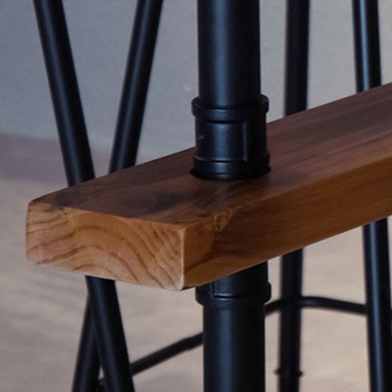 Modern Pub Height Bar Table Rectangle Top Bar Table with Black Base