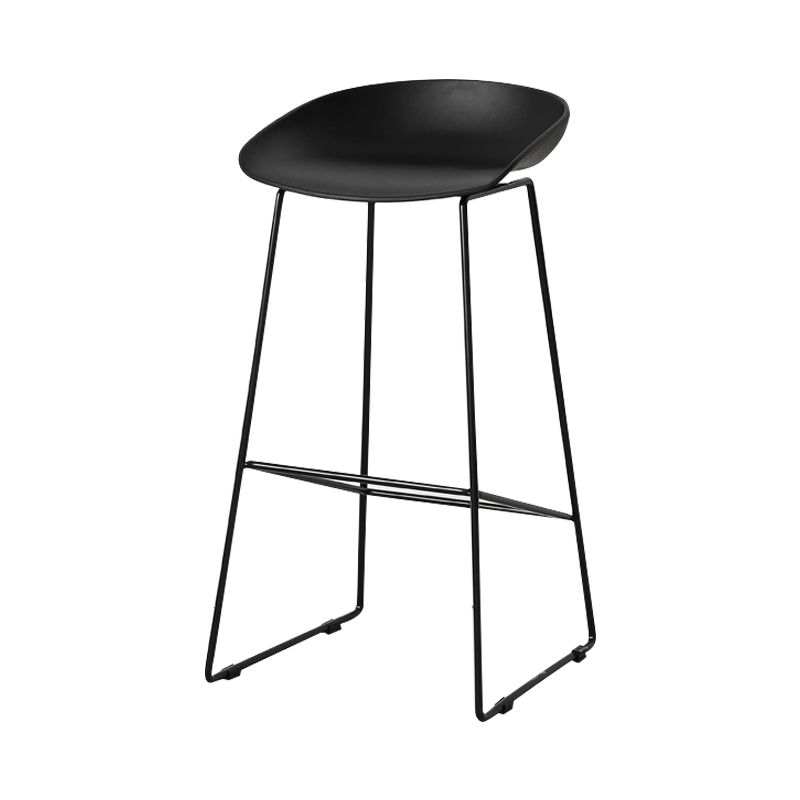 Scandinavian Style Bar-stool with Sled Legs Bucket Seat Counter Stool for Kitchen Bar