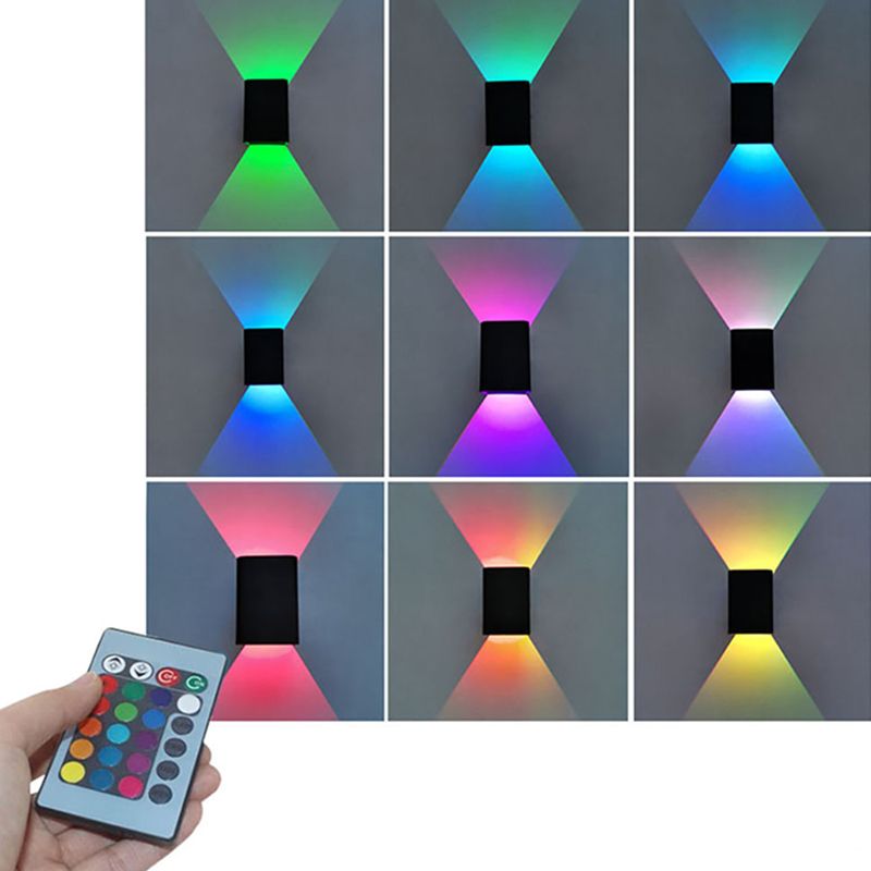 Aluminum Box Wall Sconce Simple Style LED Up and Down Wall Light for Hallway