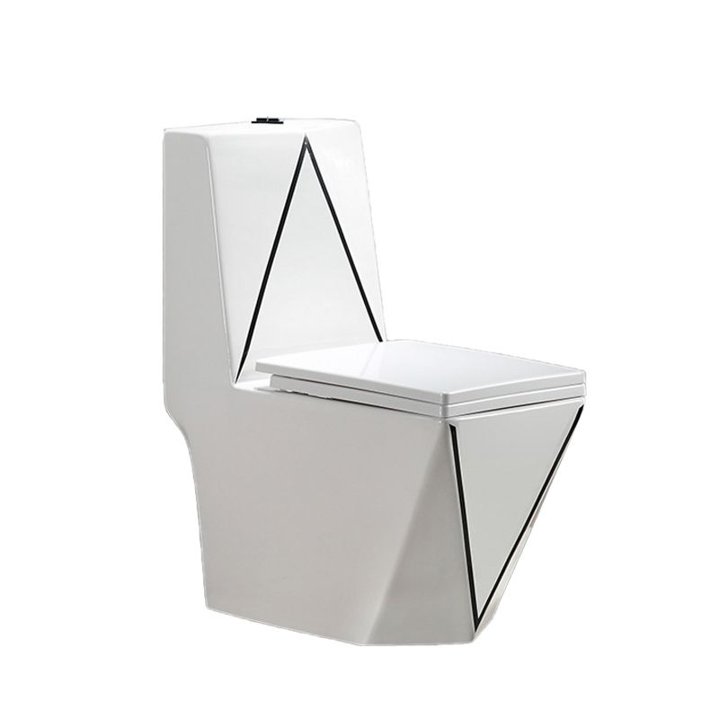 Traditional Floor Mounted Toilet Seat Included Toilet Bowl for Bathroom