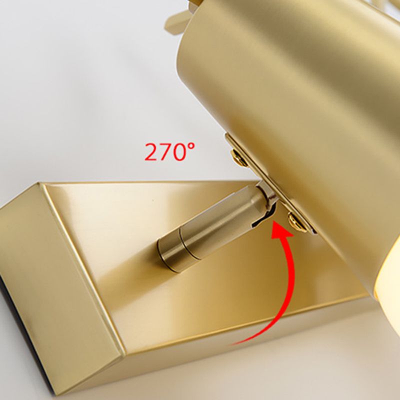 Metal Wall Lighting Modern Style Sconce Lamp in Gold for Bathroom