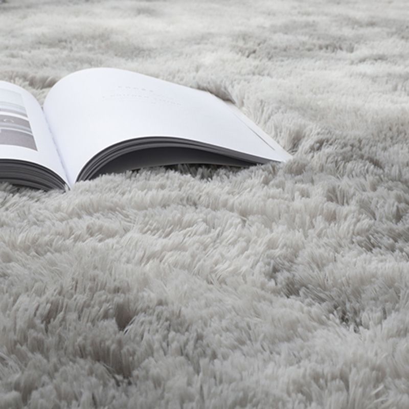 Simplicity Solid Rug Polyester Indoor Carpet Non-Slip Backing Shag Area Carpet for Living Room