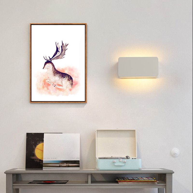 Lámpara de pared de aluminio de 1 luce de pared de rectángulo LED simple moderno para sala de estar para sala de estar