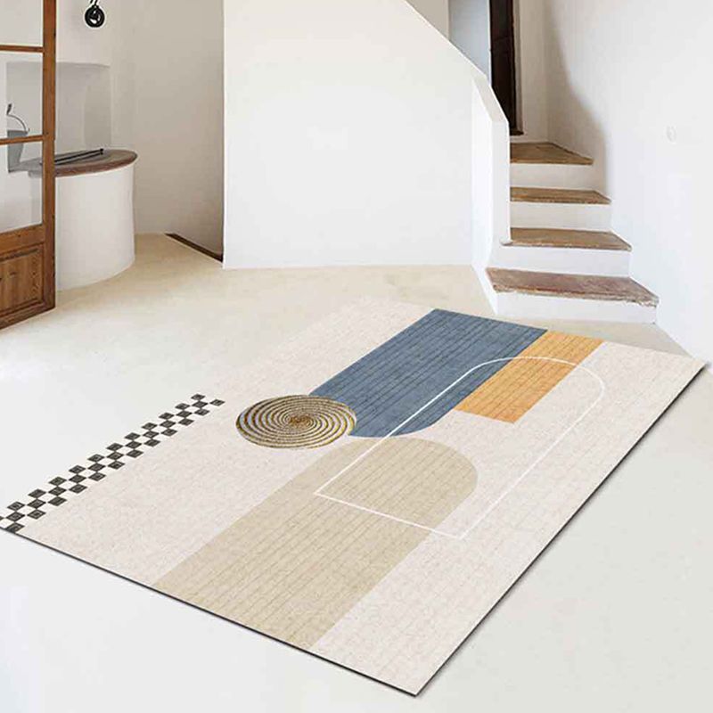 Alfombra artística nórdica marrón bloguero alfombra lavable alfombra para decoración del hogar