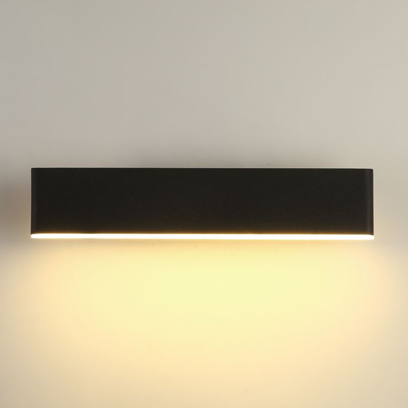 Contemporary Metal Wall Light Strip Rotatable LED Wall Sconce for Living Room