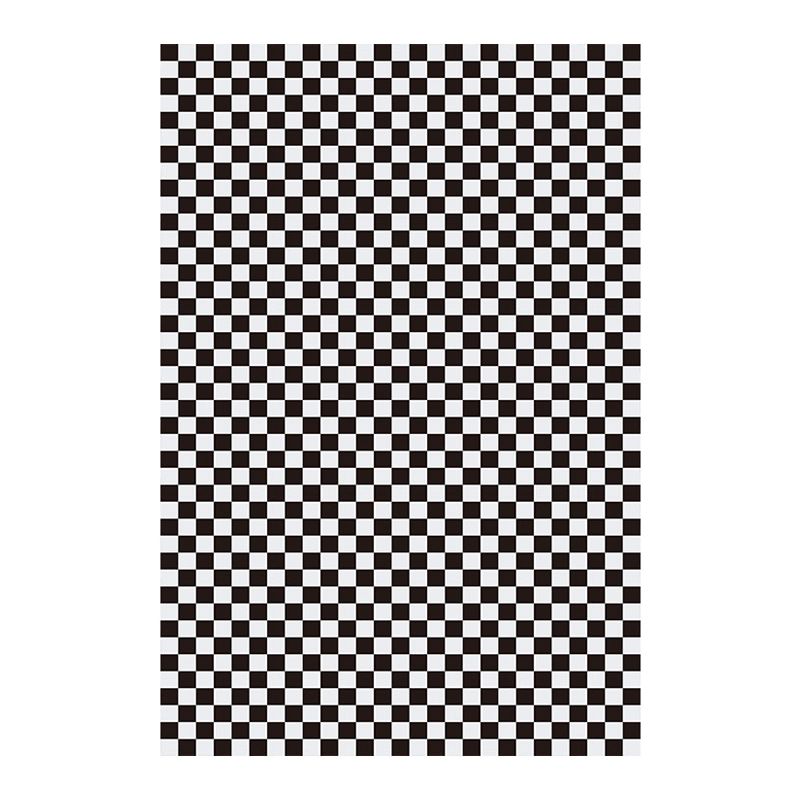 Fancy Plaid Print Area Rug Modern Polyester Area Carpet Non-Slip Backing Rug for Drawing Room