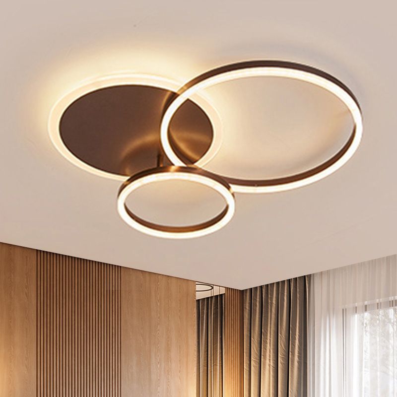 Kruisende cirkels Multi-Lights LED-plafondlamp Moderne stijl Eenvoud Inbouwverlichtingsarmatuur voor woonkamer