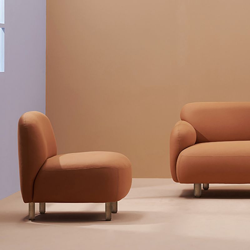 Contemporary Tight Back Slipper Chair with 4 Metal Legs in Faux Leather