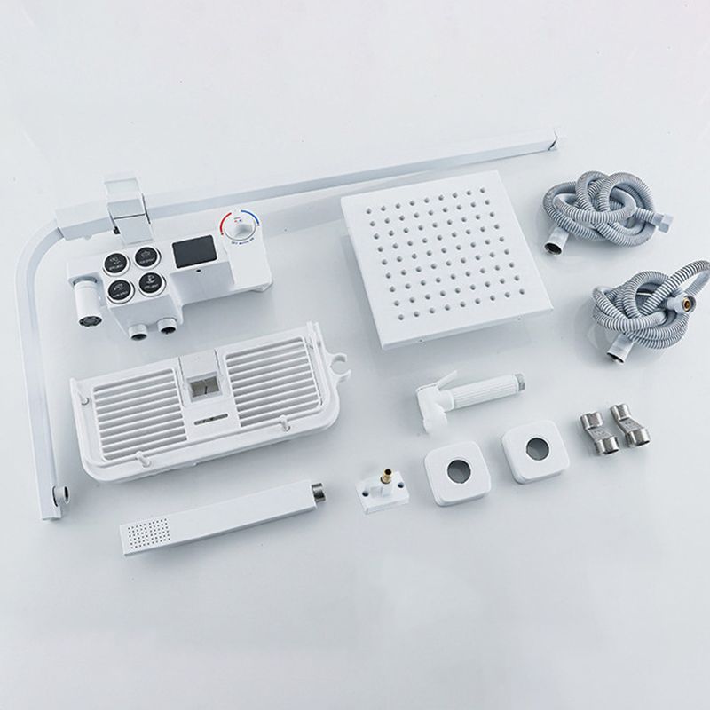 Arm Shower Faucet Wall Mounted Shower Metal Shower System with Slide Bar