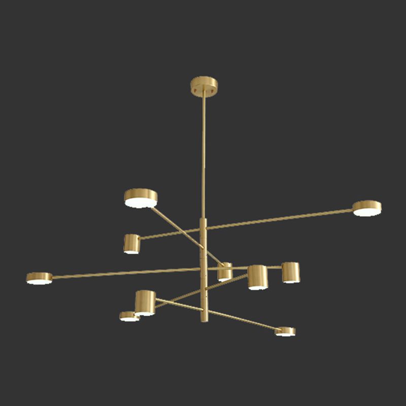 Modern Gold Multi Tier Chandelier Light Fixtures Restaurant Hanging Chandelier