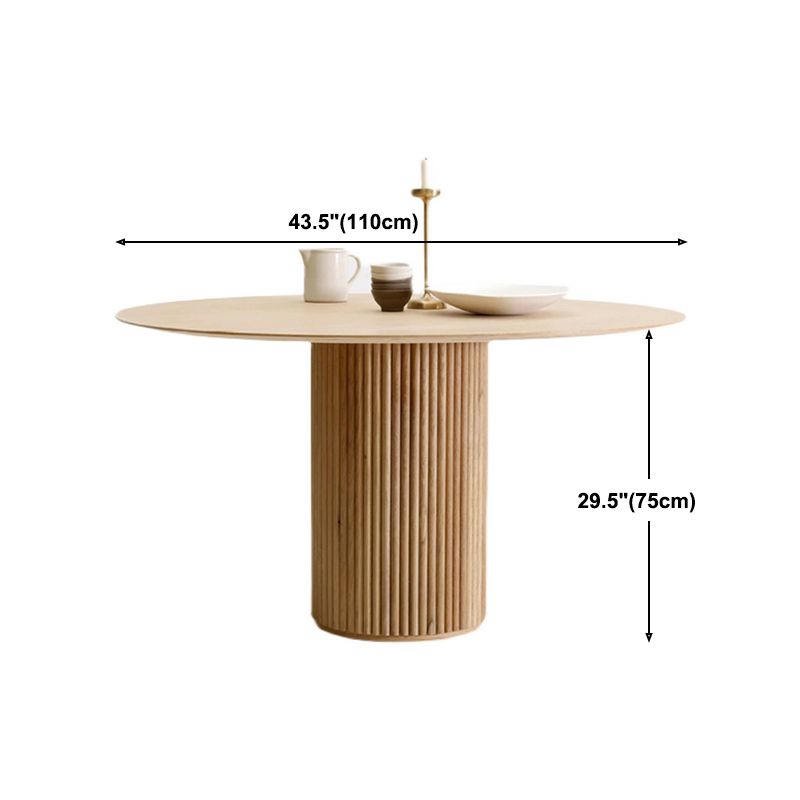 Round Dining Table Solid Wood Contemporary Style Dinette Table for Home Kitchen