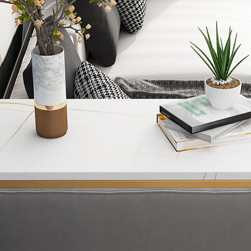 Glam Style Storage Bar Table Gold Frame 42 Inch Height Table for Restaurant