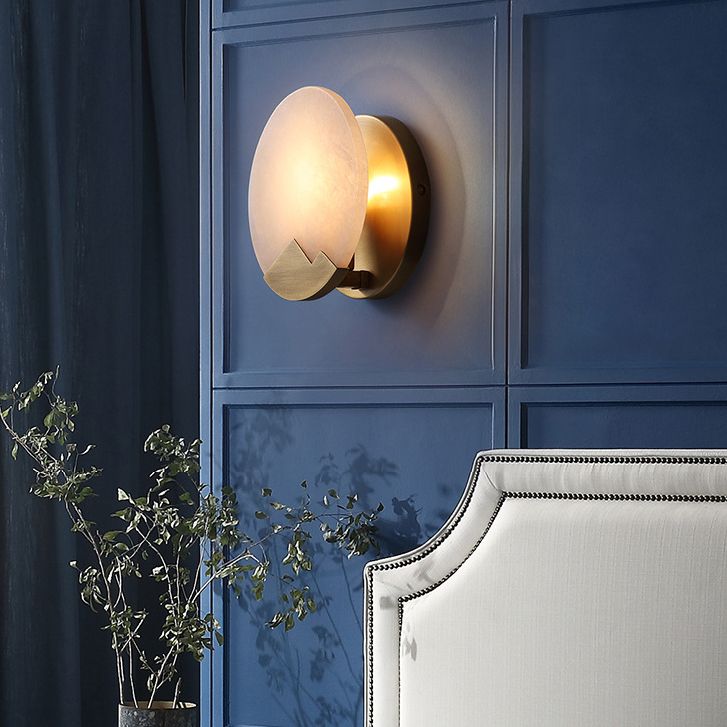 Modernism Simplicity Geometry Wall Lamp Creative Brass Staircase Corridor Lighting Sconce in Gold