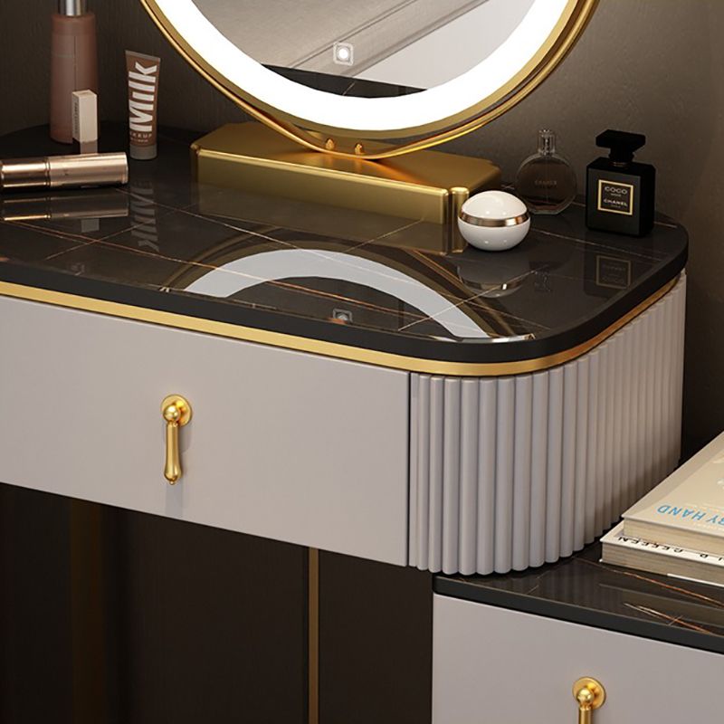 Contemporary Makeup Vanity Desk with 4 Wooden Drawers for Bedroom