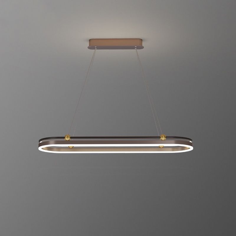 Dining Room Modern Island Light Fixture LED Linear Aluminum Pendant Light