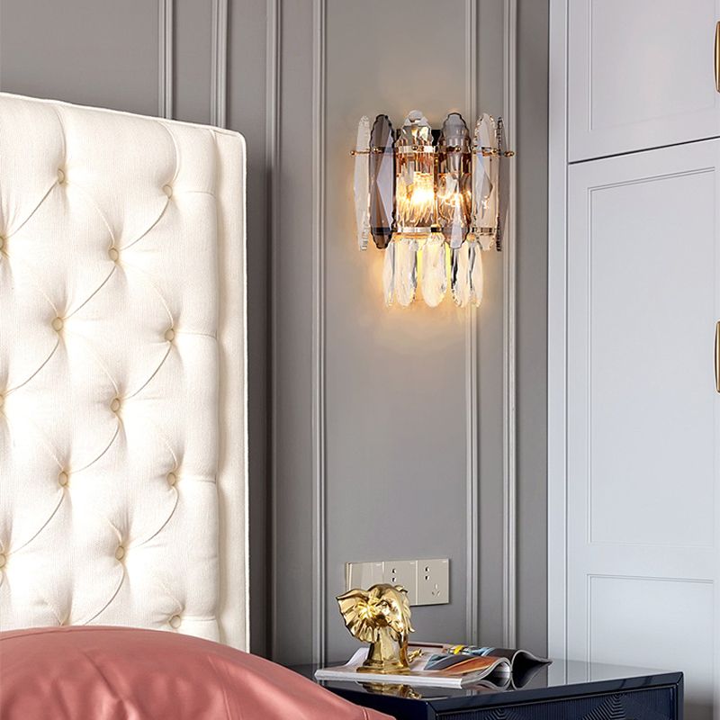 Unique Shape Wall Light Fixture Modern Crystal Wall Mounted Lighting for Living Room