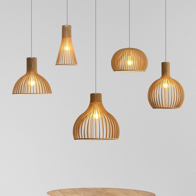 1 hängende Deckenlichter kreativer moderner Holzanhänger für Bekleidungsgeschäft