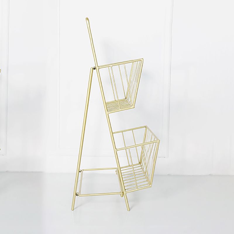 Metal 2 Shelf Book Shelf 13.4" W Modern Book Shelf Closed Back Vertical