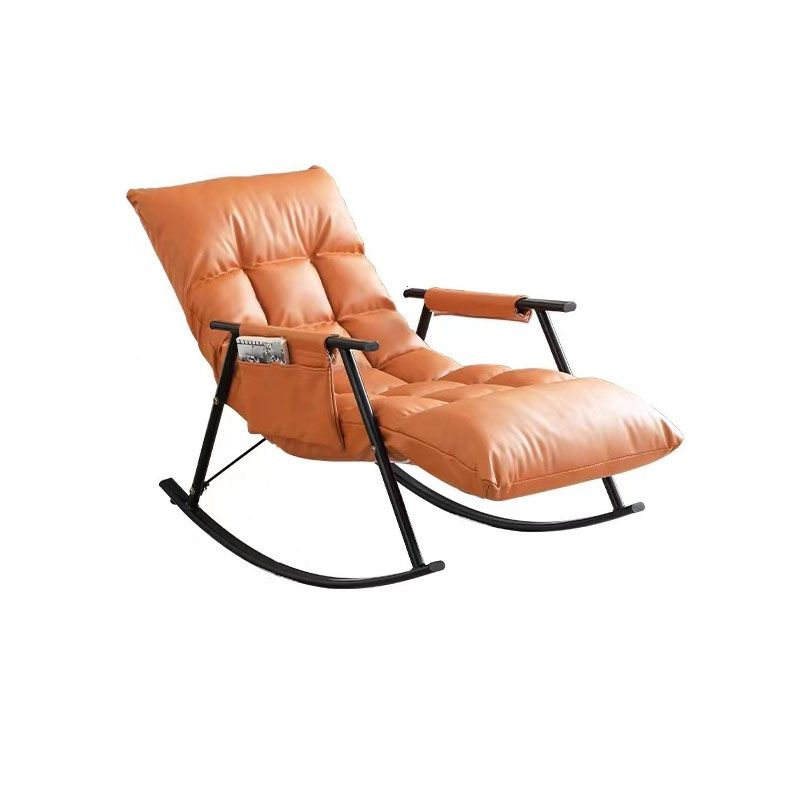 Modern Style Single Rocker Chair Iron Base Chaise Chair with Bedroom