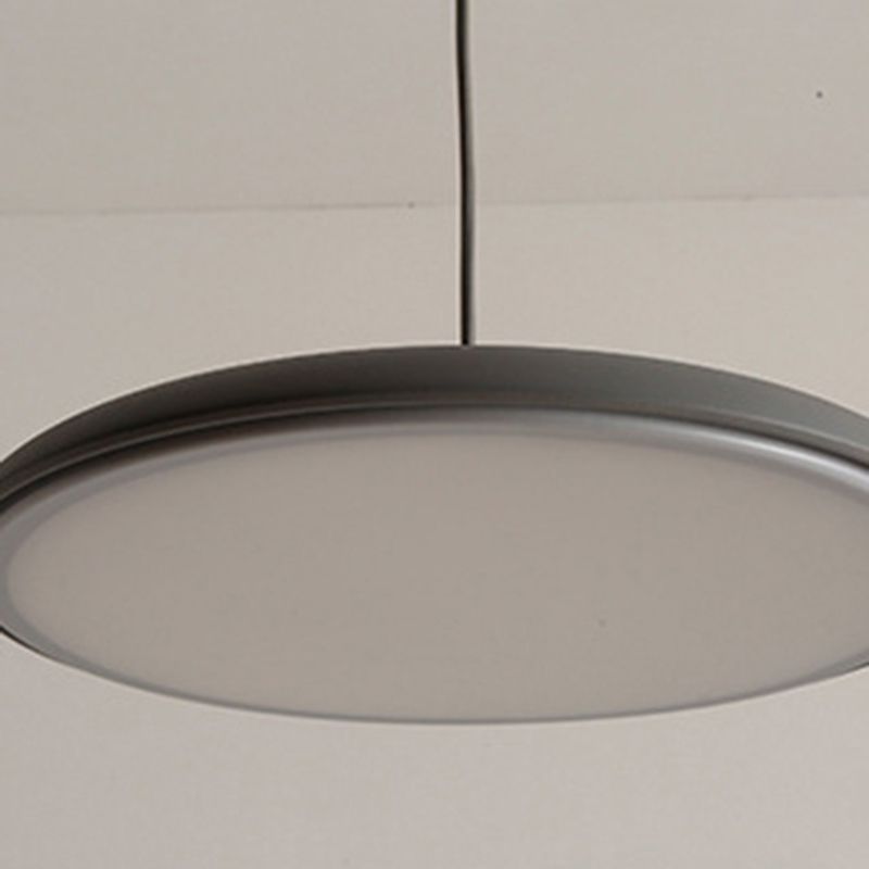 Modern Hanging Light Fixtures Round Plate Pendant Lights Metal 1 Light Pendant Lamp