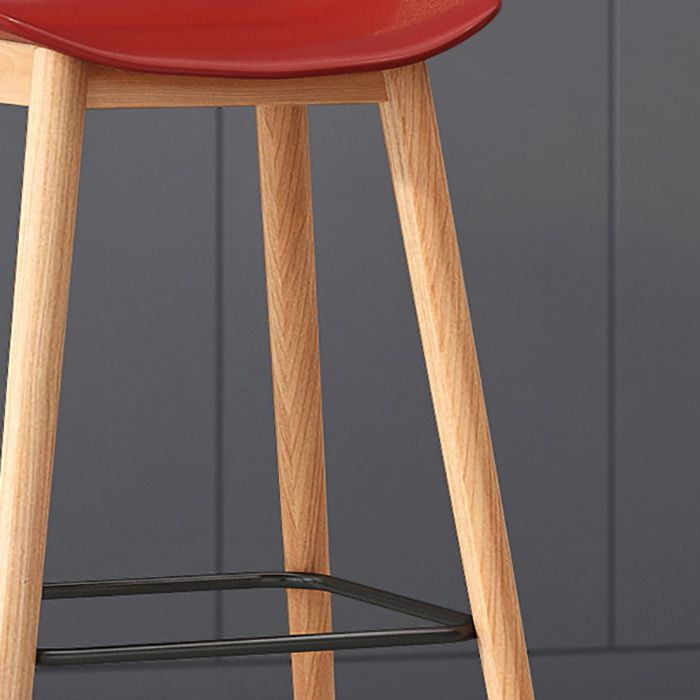Taburete moderno de respaldo de respaldo sin brazo Taburete de bar de cajero con asiento de plástico