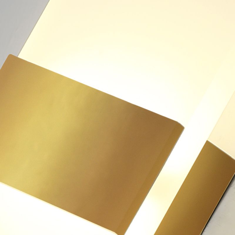 Moderno de moda simple estilo geométrico mate de pared de metal 1 apliques de luz