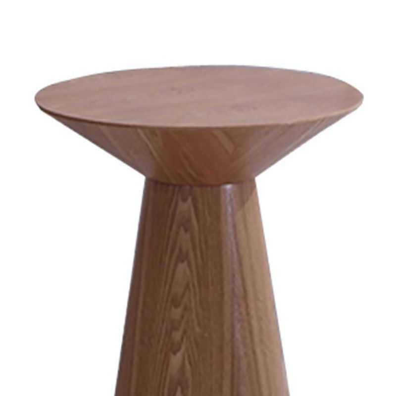 Contemporary Solid Wood Living Room Round/Square Pedestal End Table