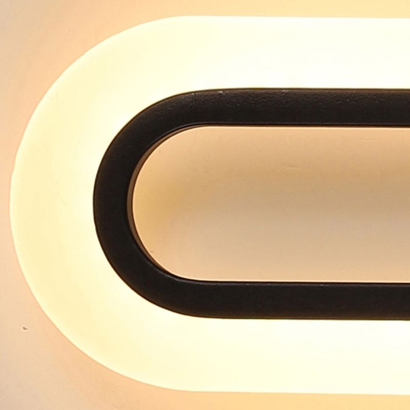 Minimalist LED Wall Lamp Ellipse Metal Sconce Lighting for Bedroom