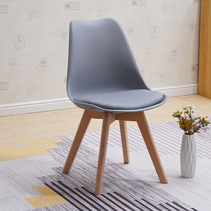 Sedie da cucina in stile contemporaneo sedia laterale senza braccio con gambe in legno
