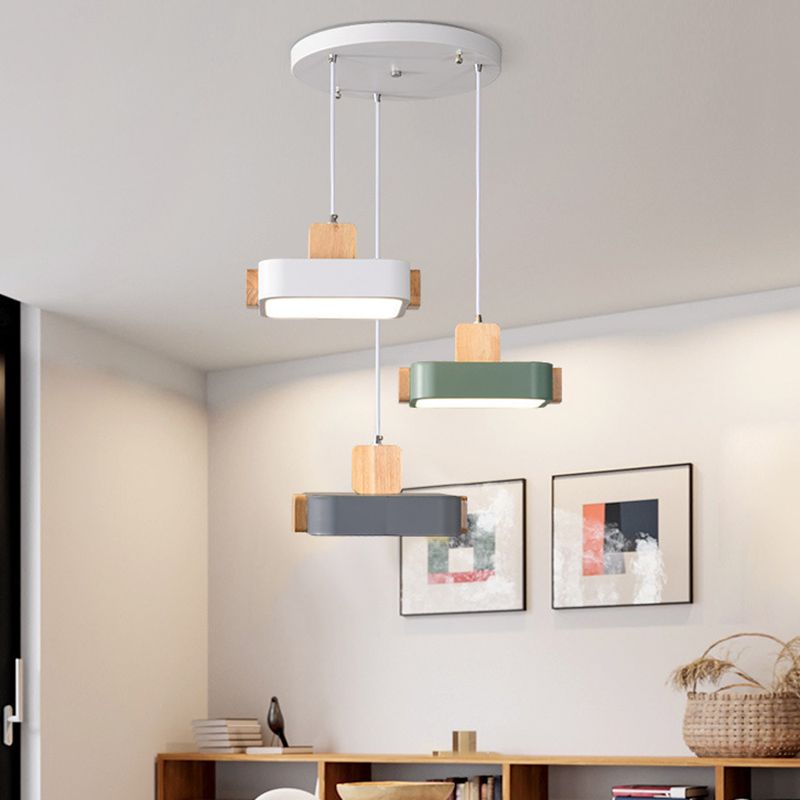 Nordic Brick Hanging Lamps Acrylic Hanging Pendant Lights for Bedroom