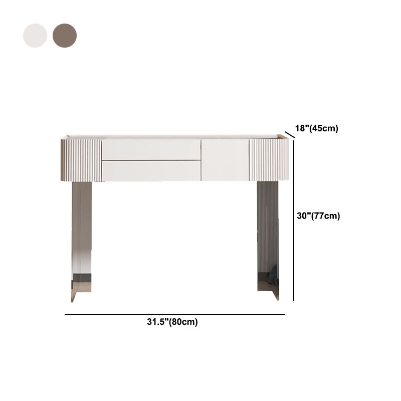 2-Drawer Contemporary Dressing Table Wooden Makeup Vanity Desk