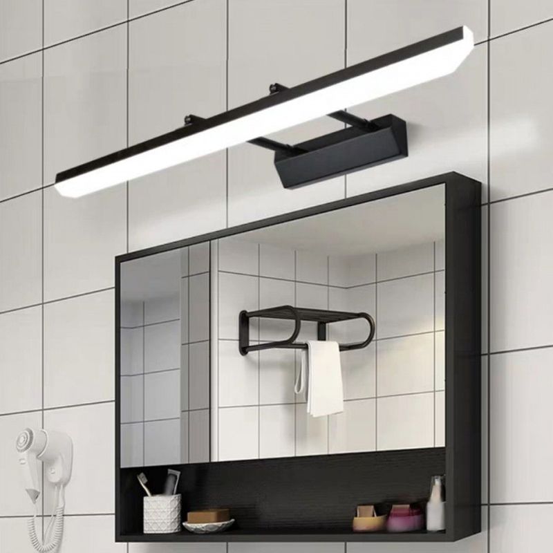 Modern Style Linear Wall Mounted Lamps Metal 1 Light LED Mirror Lights