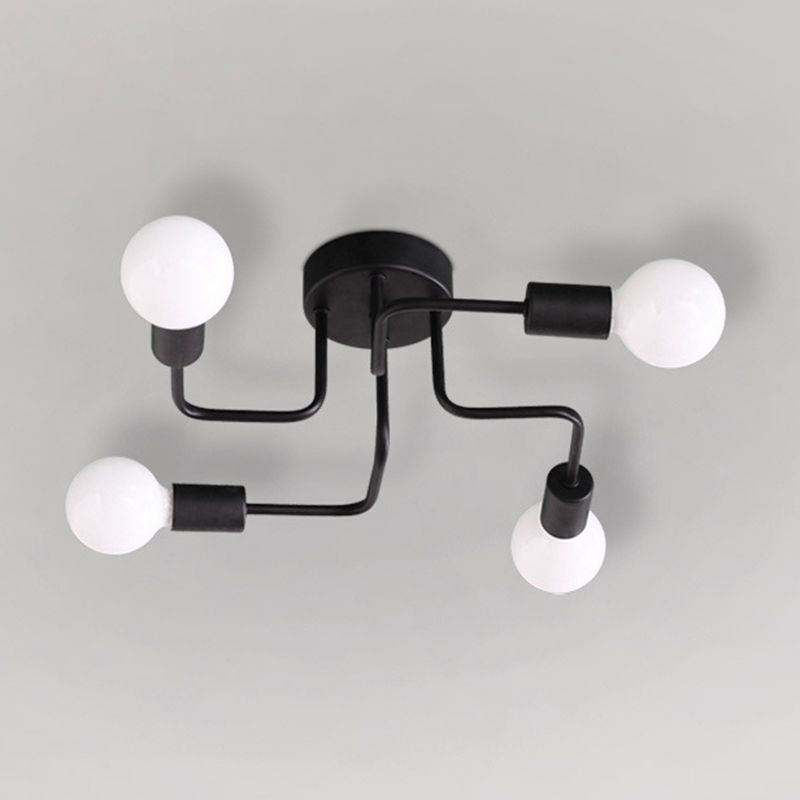Nordic Ceiling Light Simple Personality Wrought Iron Modern Study Bedroom Living Room Clothing Store Branch Industrial Style Lamps