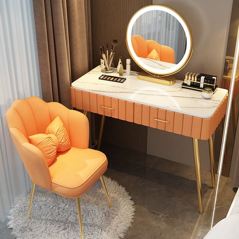 Lighted Mirror Makeup Vanity Desk Standing Makeup Vanity Set with Drawer